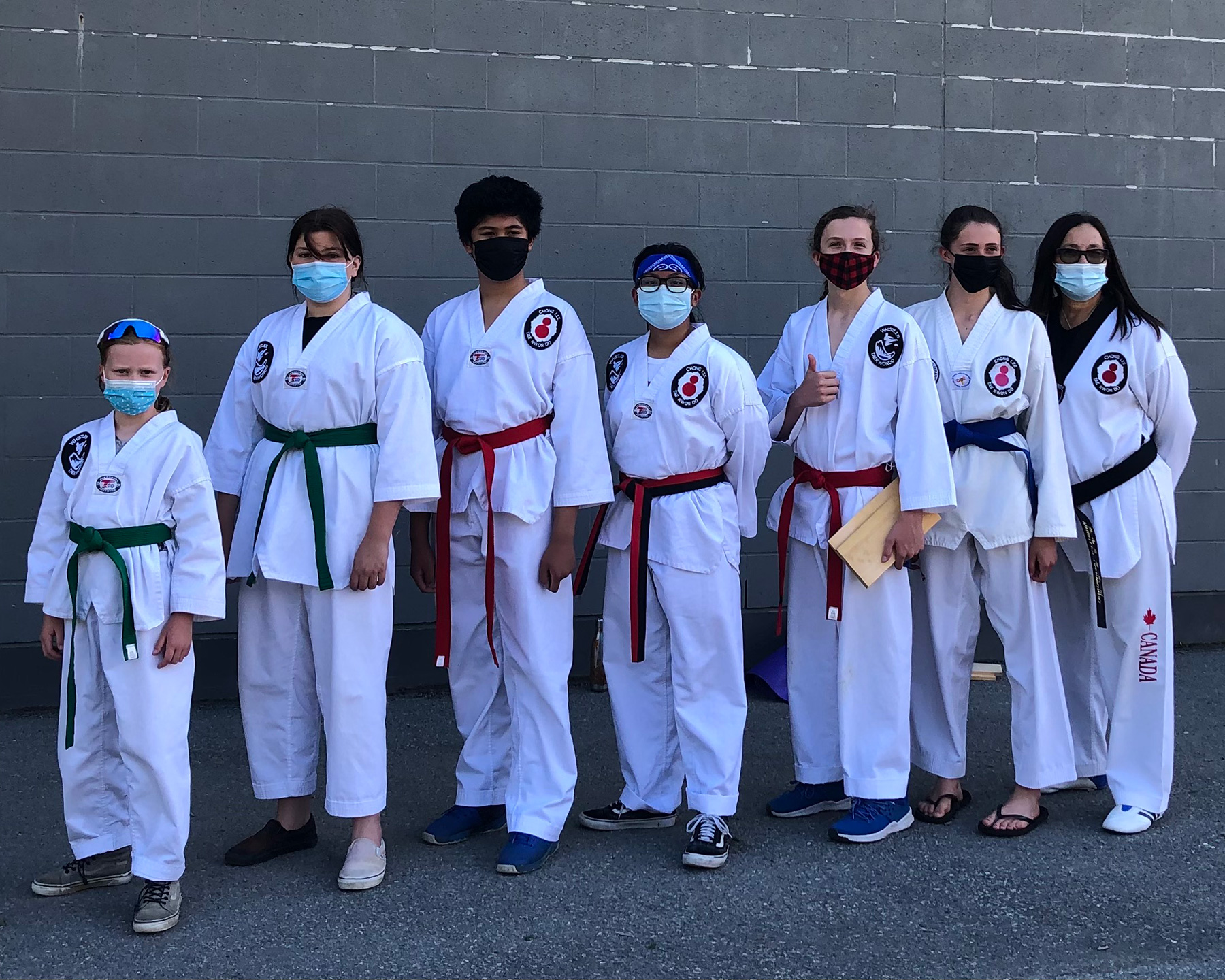 Group of Whistler Taekwondo students